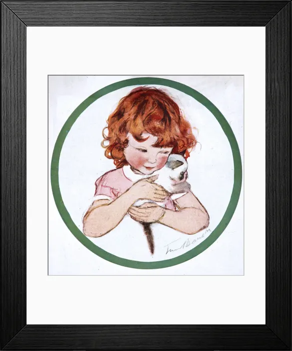 Framed Print : I Love Little Pussy by Muriel Dawson Framed Print : I Love Little Pussy by Muriel Dawson