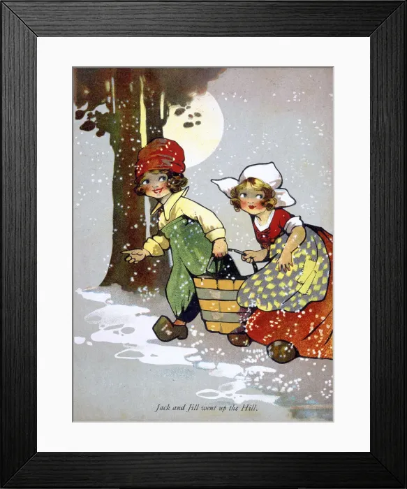 Framed Print : Jack and Jill went up the Hill by Agnes Richardson Framed Print : Jack and Jill went up the Hill by Agnes Richardson