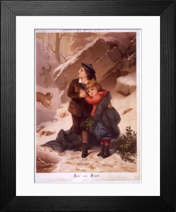 Framed Print : Lost and Found - Christmas 1880 Framed Print : Lost and Found - Christmas 1880