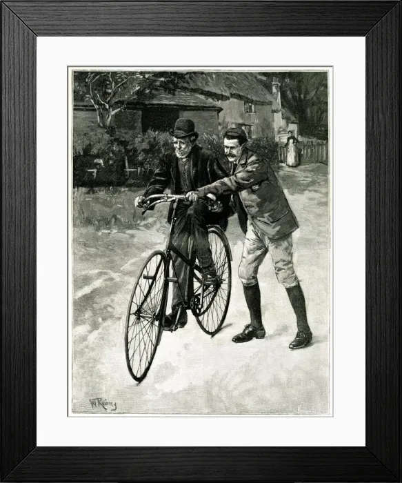 Framed Print : Never too old to learn to cycle Framed Print : Never too old to learn to cycle