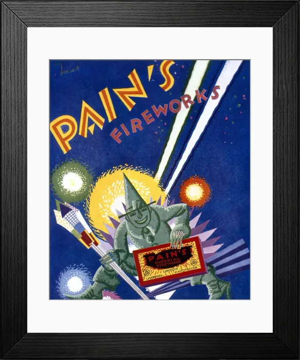 Framed Print : Advert, Pains Fireworks Framed Print : Advert, Pains Fireworks