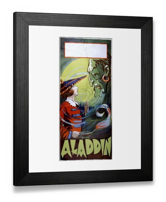 Framed Print : Pantomime poster, Aladdin Framed Print : Pantomime poster, Aladdin