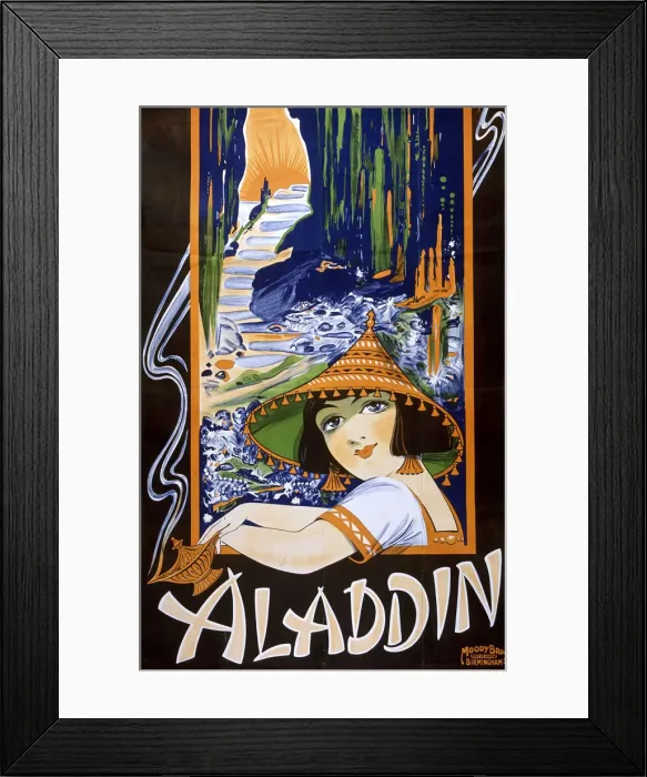 Framed Print : Pantomime poster, Aladdin Framed Print : Pantomime poster, Aladdin