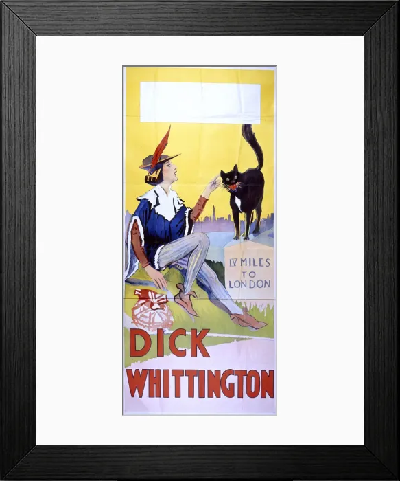 Framed Print : Pantomime poster, Dick Whittington Framed Print : Pantomime poster, Dick Whittington
