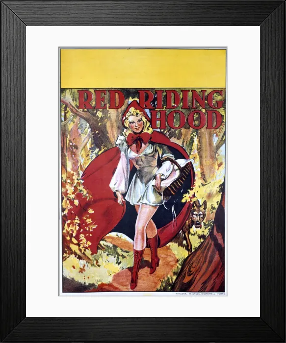 Framed Print : Pantomime poster, Red Riding Hood Framed Print : Pantomime poster, Red Riding Hood