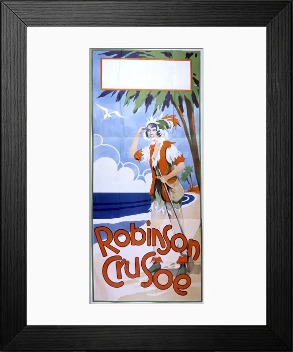 Framed Print : Pantomime poster, Robinson Crusoe Framed Print : Pantomime poster, Robinson Crusoe