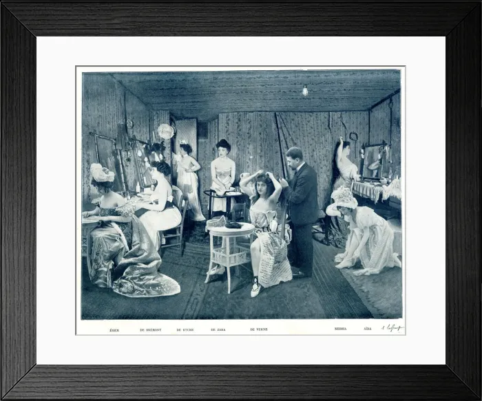 Framed Print : Parisian theatre, womens dressing room Framed Print : Parisian theatre, womens dressing room