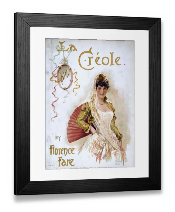 Framed Print : Music cover, La Creole Waltz by Florence Fare Framed Print : Music cover, La Creole Waltz by Florence Fare