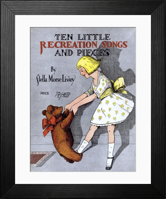 Framed Print : Music cover, Ten Little Recreation Songs and Pieces Framed Print : Music cover, Ten Little Recreation Songs and Pieces