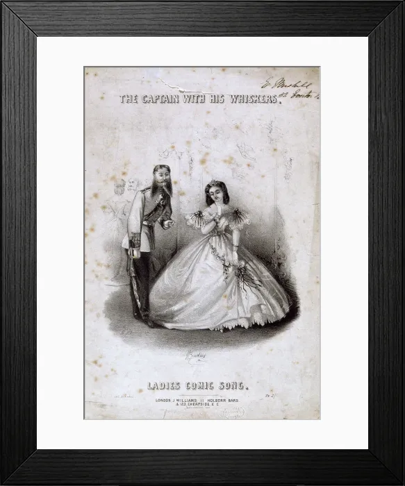 Framed Print : Music cover, The Captain with His Whiskers Framed Print : Music cover, The Captain with His Whiskers