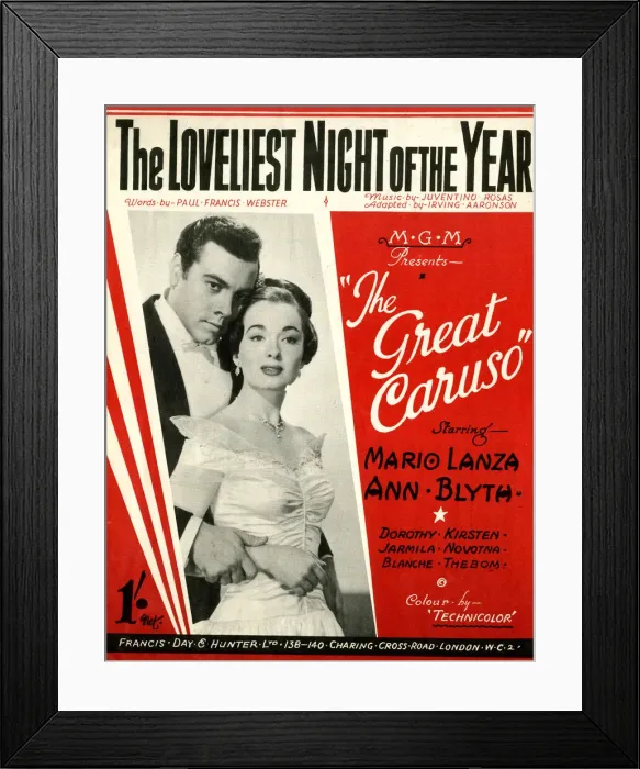 Framed Print : Music cover, The Loveliest Night of the Year Framed Print : Music cover, The Loveliest Night of the Year