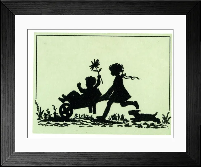 Framed Print : Silhouette, A Barrow-load of Happiness Framed Print : Silhouette, A Barrow-load of Happiness