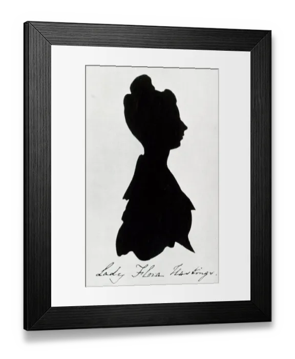 Framed Print : Silhouette, Lady Flora Hastings Framed Print : Silhouette, Lady Flora Hastings