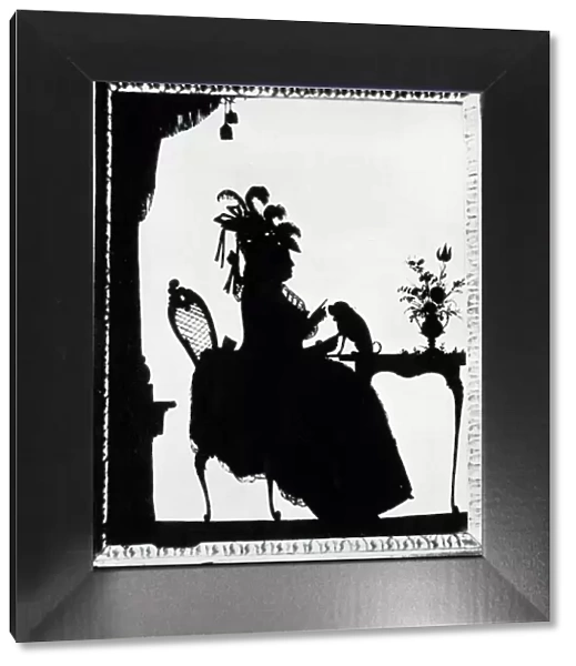 Silhouette, Queen Charlotte and pet dog