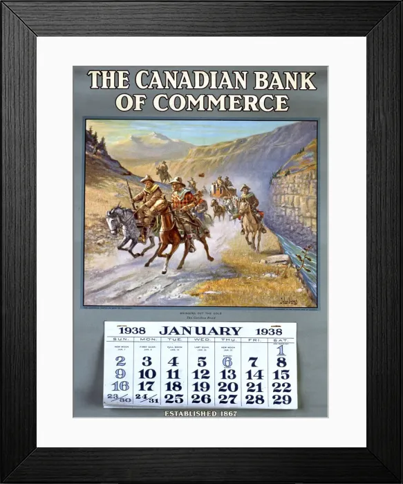 Framed Print : Calendar, Canadian Bank of Commerce Framed Print : Calendar, Canadian Bank of Commerce