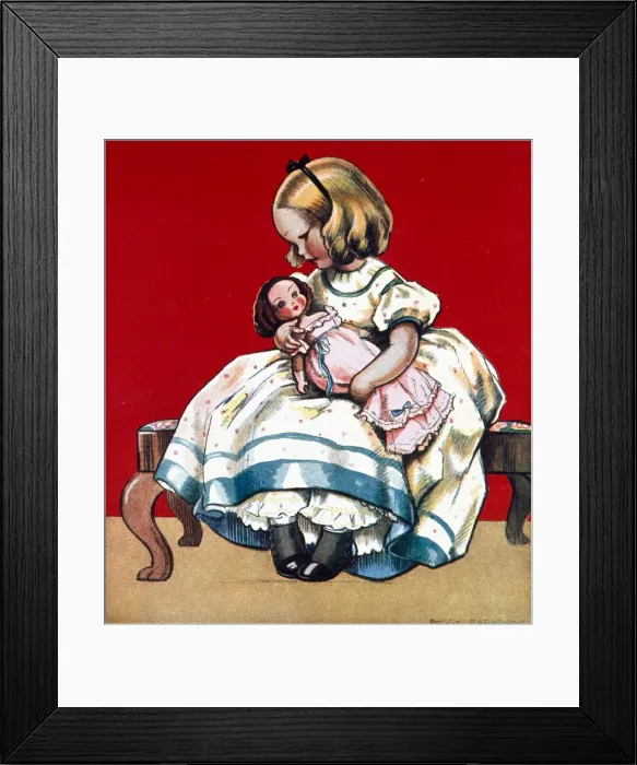 Framed Print : The Favourite Doll by Peggy Earnshaw Framed Print : The Favourite Doll by Peggy Earnshaw
