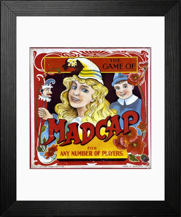 Framed Print : Box lid, The Game of Madcap Framed Print : Box lid, The Game of Madcap
