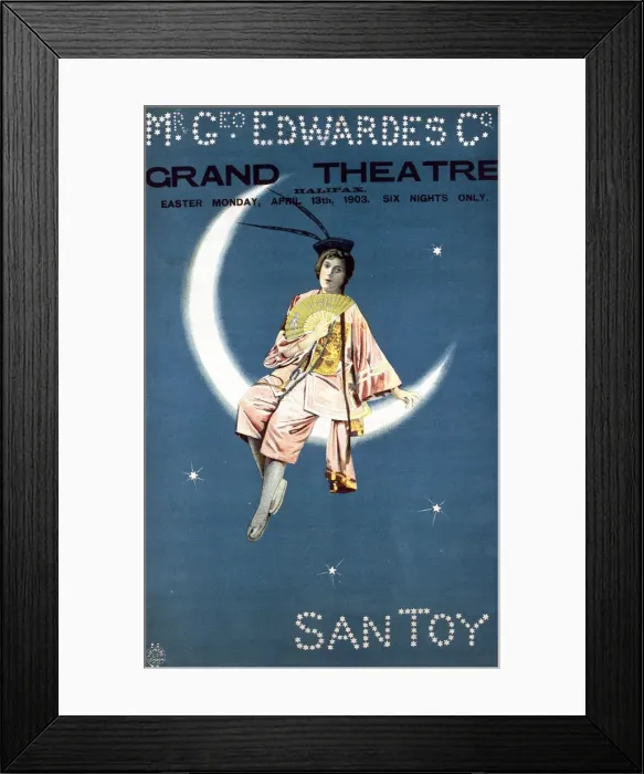 Framed Print : Poster, San Toy, musical at the Grand Theatre, Halifax Framed Print : Poster, San Toy, musical at the Grand Theatre, Halifax