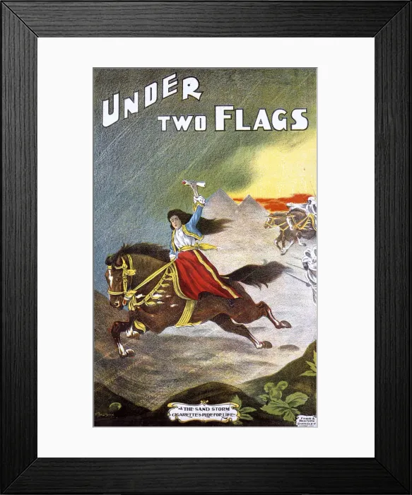 Framed Print : Poster, Under Two Flags Framed Print : Poster, Under Two Flags