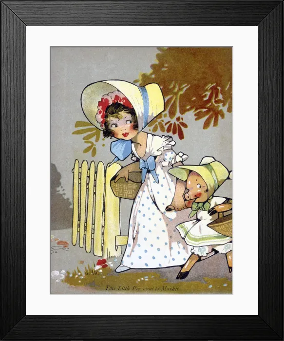 Framed Print : This Little Pig went to Market by Agnes Richardson Framed Print : This Little Pig went to Market by Agnes Richardson
