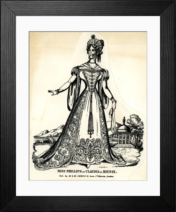 Framed Print : Toy Theatre, Miss Phillips as Claudia in Rienzi Framed Print : Toy Theatre, Miss Phillips as Claudia in Rienzi