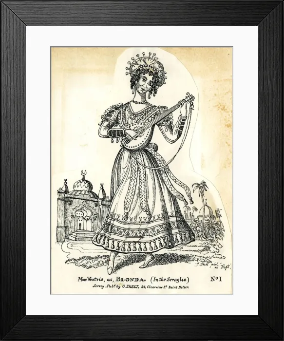 Framed Print : Toy Theatre, Madame Vestris as Blonda Framed Print : Toy Theatre, Madame Vestris as Blonda