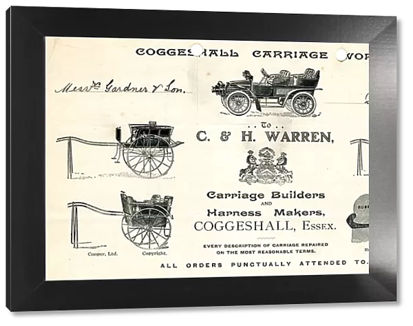 Stationery, C & H Warren, Carriage Builders