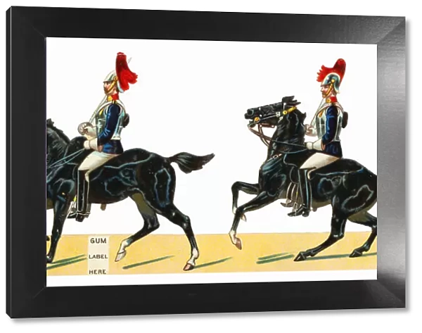 Victorian Scrap, Three cavalrymen on horseback