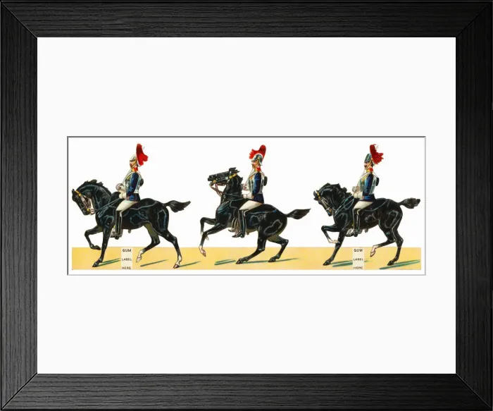 Framed Print : Victorian Scrap, Three cavalrymen on horseback Framed Print : Victorian Scrap, Three cavalrymen on horseback