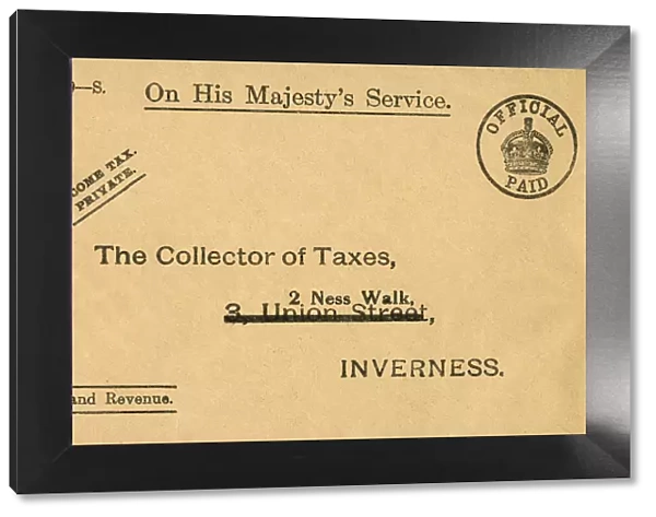 Inland revenue envelope, c. 1920s