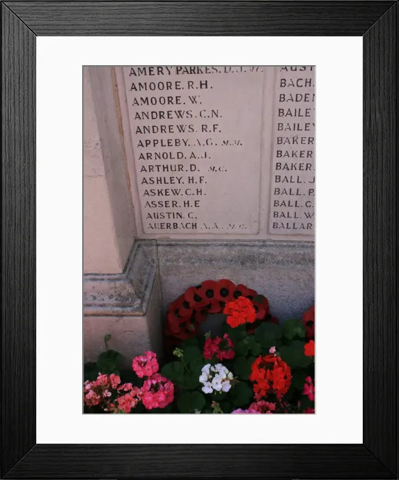 Framed Print : War Memorial, Pitzhanger Manor, Ealing, West London Framed Print : War Memorial, Pitzhanger Manor, Ealing, West London