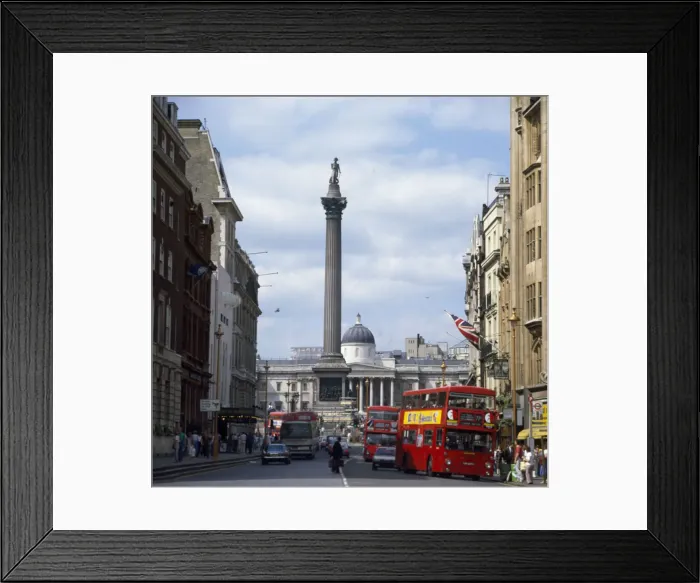 Framed Print : View toward Trafalgar Square from Whitehall, London Framed Print : View toward Trafalgar Square from Whitehall, London