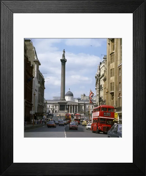 Framed Print : Trafalgar Square viewed from Whitehall, London Framed Print : Trafalgar Square viewed from Whitehall, London