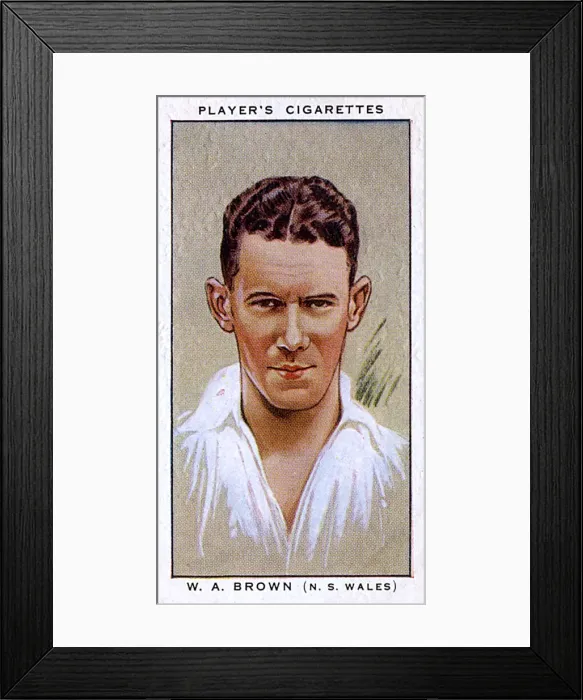 Framed Print : W A Brown, Australian cricketer, New South Wales Framed Print : W A Brown, Australian cricketer, New South Wales