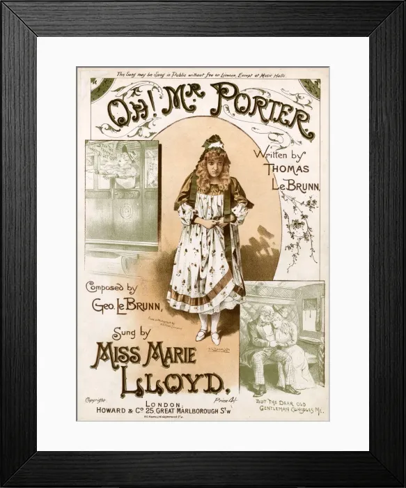 Framed Print : Original Sheet Music Cover - Railways Framed Print : Original Sheet Music Cover - Railways