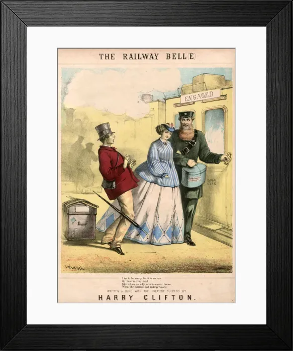 Framed Print : Original Sheet Music Cover - Railways Framed Print : Original Sheet Music Cover - Railways