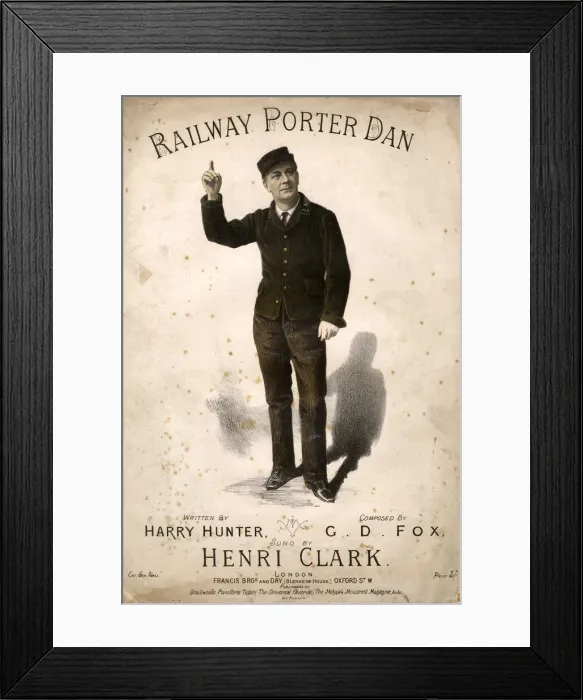 Framed Print : Original Sheet Music Cover - Railways Framed Print : Original Sheet Music Cover - Railways