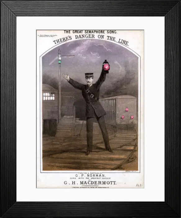 Framed Print : Original Sheet Music Cover - Railways Framed Print : Original Sheet Music Cover - Railways