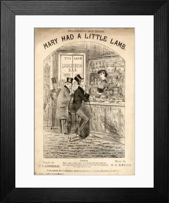 Framed Print : Original Sheet Music Cover Framed Print : Original Sheet Music Cover