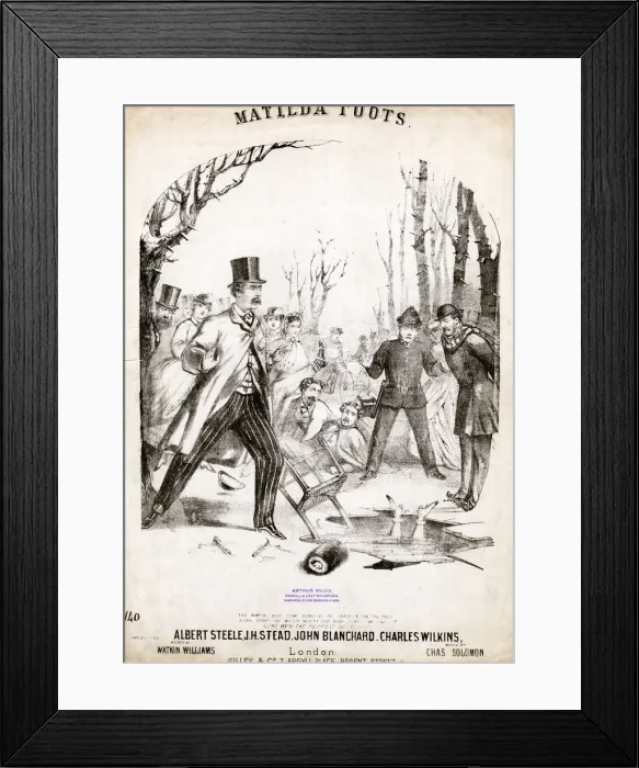 Framed Print : Original Sheet Music Cover - Skating Framed Print : Original Sheet Music Cover - Skating