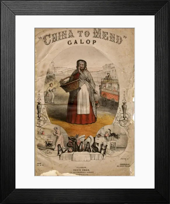 Framed Print : Original Sheet Music Cover - Street Traders etc Framed Print : Original Sheet Music Cover - Street Traders etc