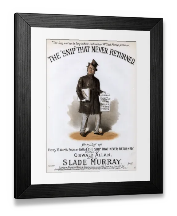 Framed Print : Original Sheet Music Cover - Street Traders etc Framed Print : Original Sheet Music Cover - Street Traders etc