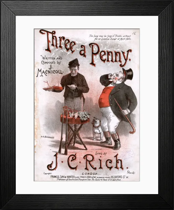 Framed Print : Original Sheet Music Cover - Street Traders etc Framed Print : Original Sheet Music Cover - Street Traders etc