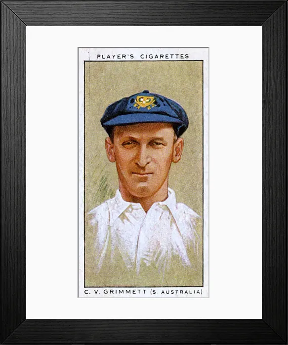 Framed Print : C V Grimmett, Australian cricketer, South Australia Framed Print : C V Grimmett, Australian cricketer, South Australia