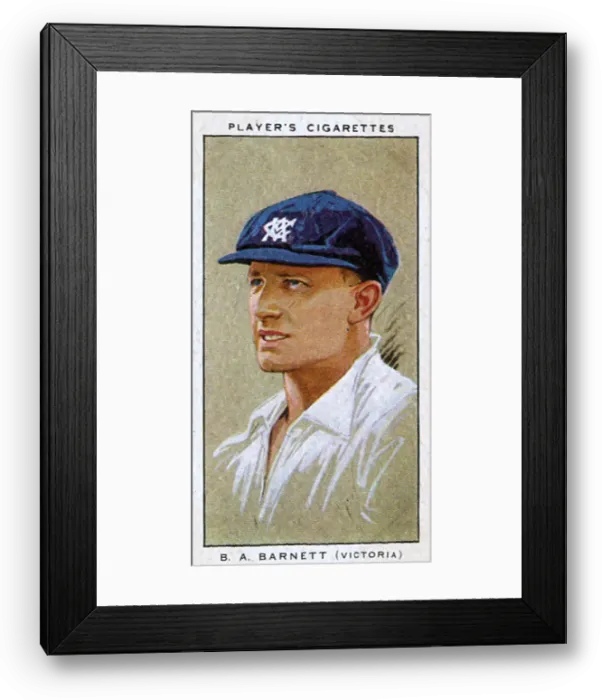 Framed Print : B A Barnett, Australian cricketer, Victoria Framed Print : B A Barnett, Australian cricketer, Victoria