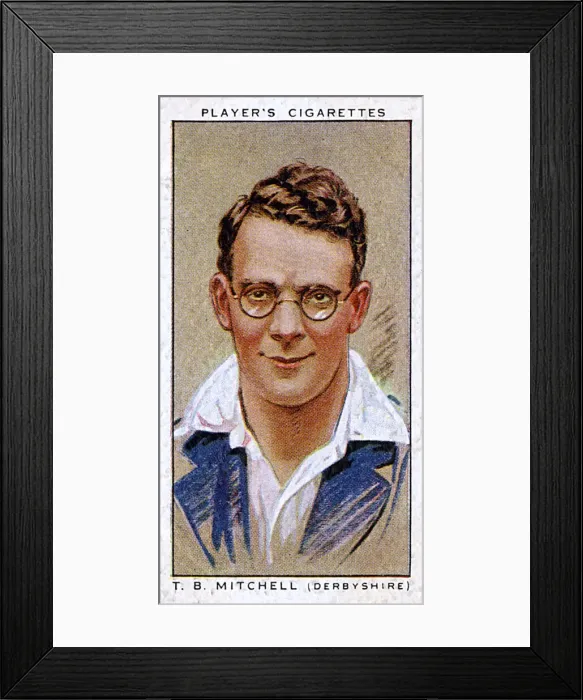 Framed Print : T B Mitchell, Derbyshire County and England cricketer Framed Print : T B Mitchell, Derbyshire County and England cricketer