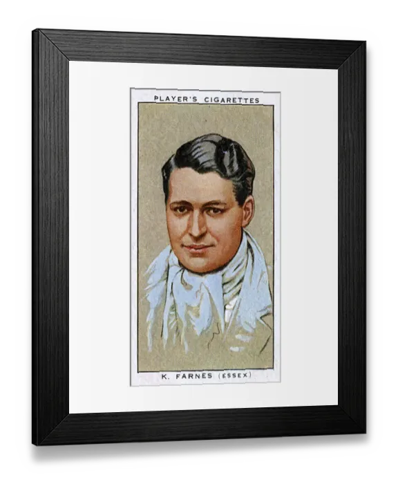 Framed Print : K Farnes, Essex County and Cambridge University cricketer Framed Print : K Farnes, Essex County and Cambridge University cricketer