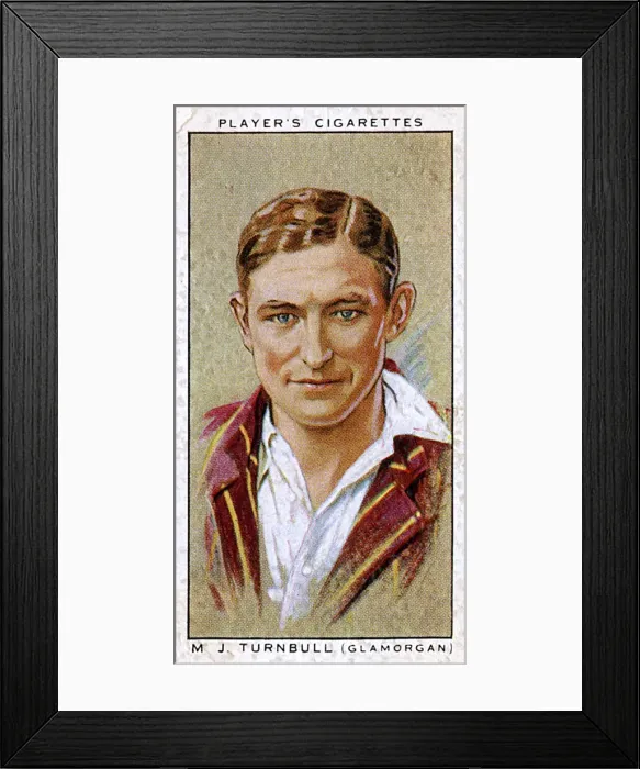 Framed Print : M J Turnbull, Glamorgan County and England cricketer Framed Print : M J Turnbull, Glamorgan County and England cricketer