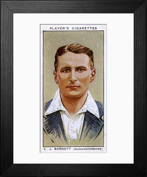 Framed Print : C J Barnett, Gloucestershire County and England cricketer Framed Print : C J Barnett, Gloucestershire County and England cricketer