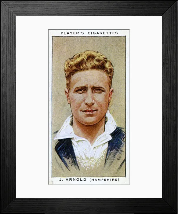 Framed Print : J Arnold, Hampshire County and England cricketer Framed Print : J Arnold, Hampshire County and England cricketer